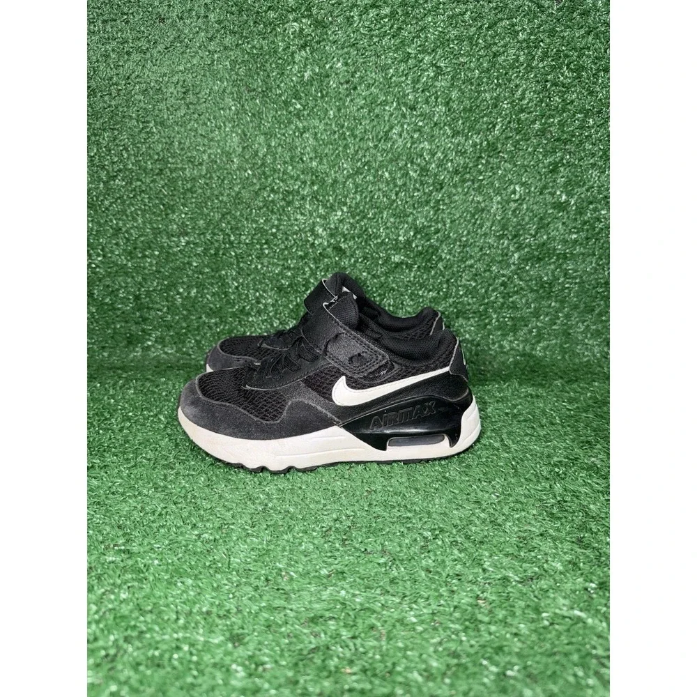 Nike Air Max System Toddler Kids Size 12C Black White‎ Running Shoes Sneakers